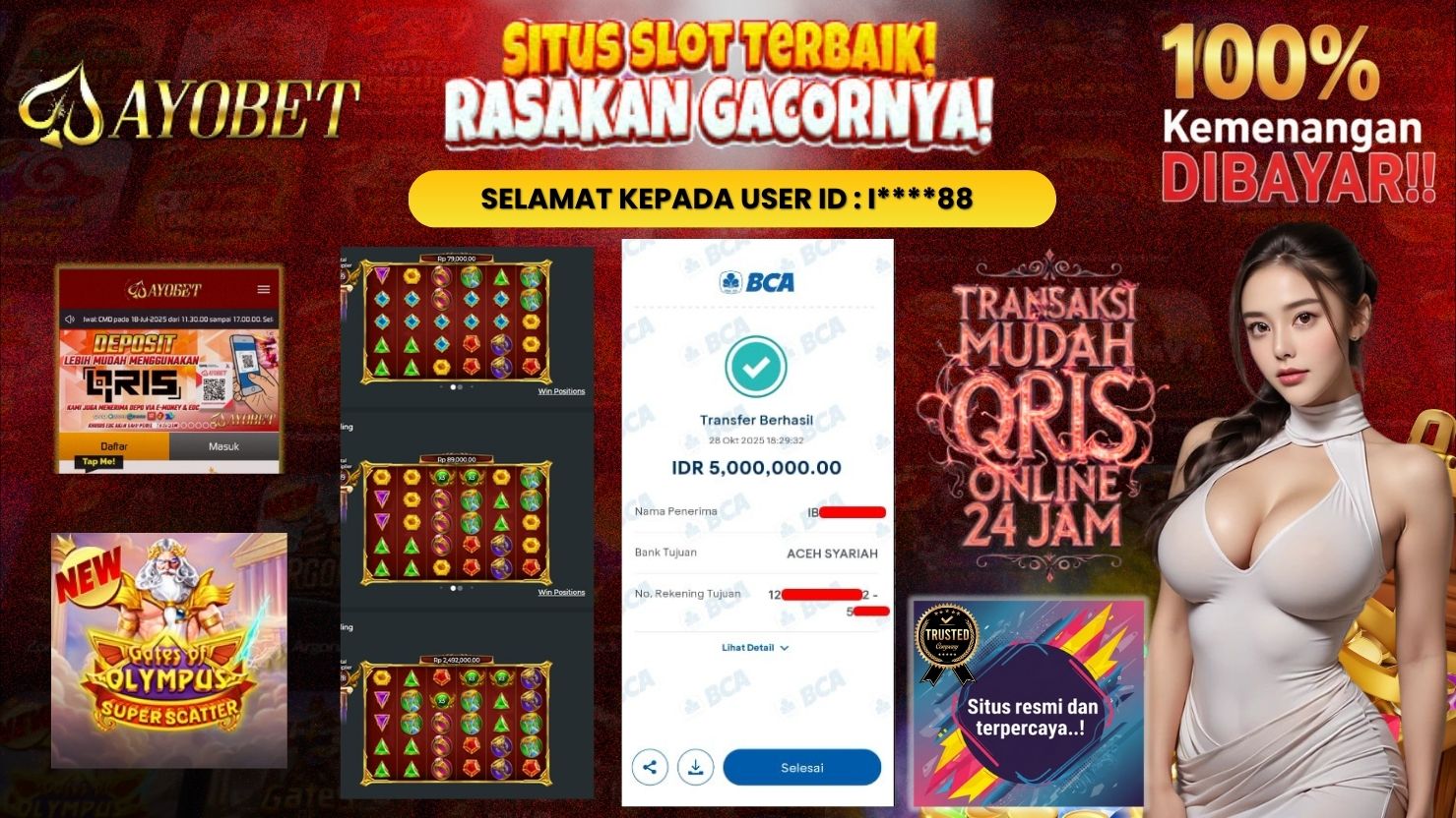 AYOBET JACKPOT SLOT GATES OF OLYMPUS SUPER SCATTER